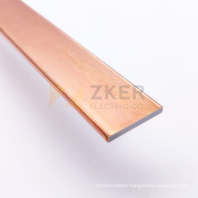 Manufacture copper stripe copper clad Steel tape square,varilla de Tierra,copper coated steel tape  for ground system